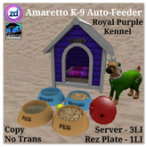*ZD* Amaretto K-9 Auto-Feeder - Royal Purple Kennel