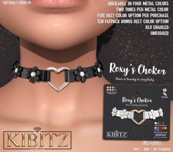 Kibitz - Roxy's choker - onyx