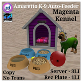 *ZD* Amaretto K-9 Auto-Feeder - Magenta Kennel