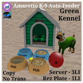 *ZD* Amaretto K-9 Auto-Feeder - Green Kennel
