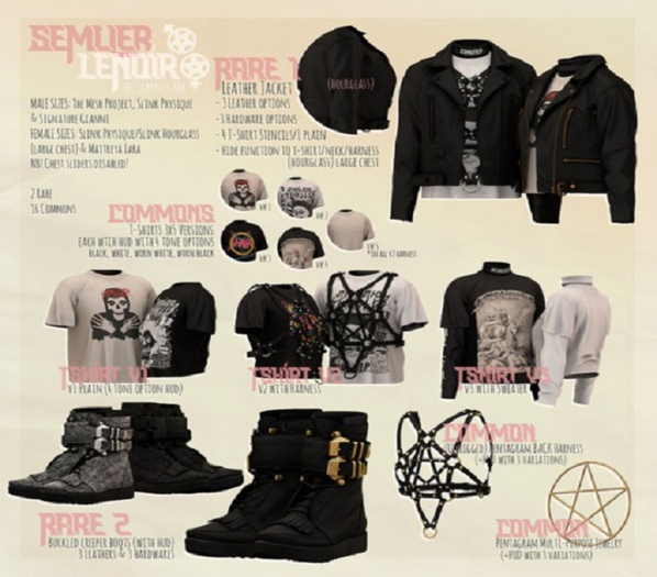 Leather Jacket RARE [Semller LeNoir Gacha] Maitreya