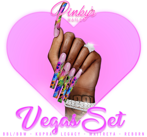 !! Pinky's Nails !! Vegas Set ' Coffin