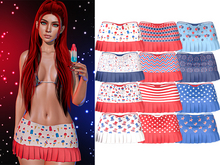 Regina Pleated Skirt [Patriot Pack] - Maitreya Lara • Legacy • Reborn