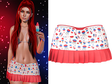 Regina Pleated Skirt [Patriot BBQ] - Maitreya Lara • Legacy • Reborn