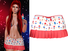 Regina Pleated Skirt [Patriot Popsicle] - Maitreya Lara • Legacy • Reborn