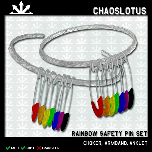 ~CL~ Rainbow Safety Pins Set