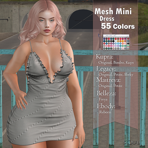 !Soul Mesh Mini Dress 55 Texture Leg.,Maitr.,Kupr,Rebo
