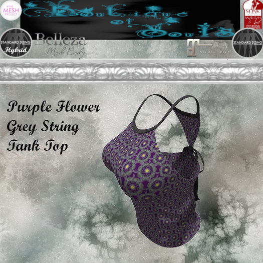 B.O.S. Purple/Grey Flower Tank Top HUD (Add to Open)