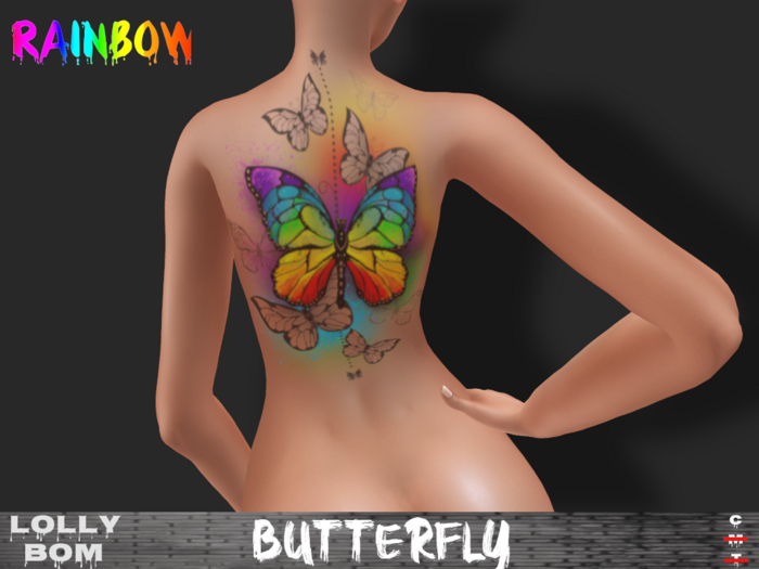 LOLLY's BOM things... [tattoo] Rainbow - Butterfly (Back)