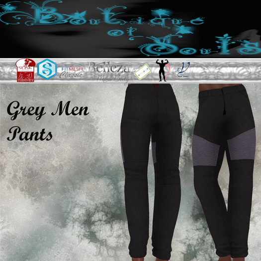B.O.S. Grey Mens Pants  HUD (Add to Open)