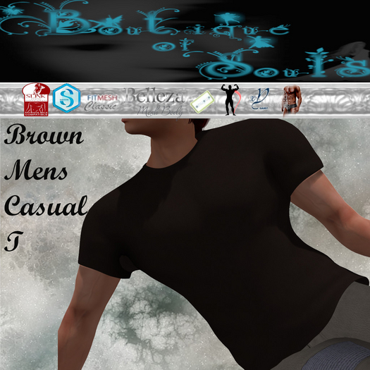 B.O.S. Brown Mens Casual T size HUD (Add to Open)