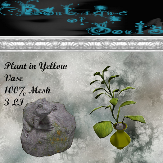 B.O.S. Yellow Plant in Vase