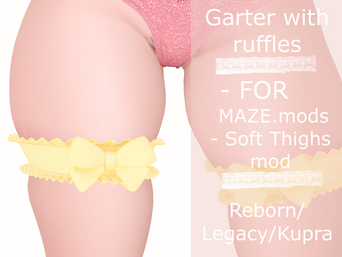 Garter with ruffles JELLOW SOFT THIGHS Reborn/Kupra