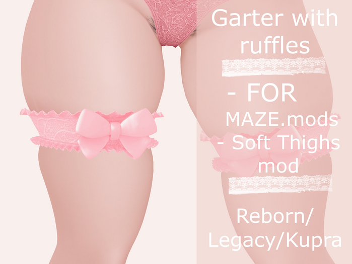 FATPACK Garter with ruffles   SOFT THIGHS Reborn/Kupra