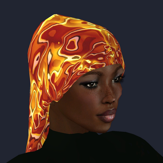 Gold Red Hijab
