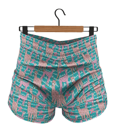 RIOT / Jason Shorts - Pattern - Llama