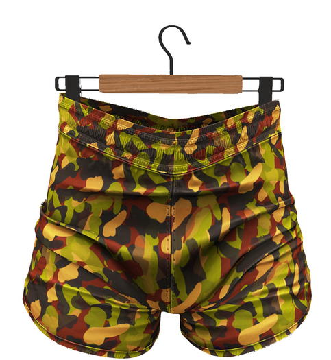 RIOT / Jason Shorts - Pattern - Camo Yellow