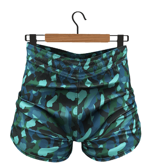 RIOT / Jason Shorts - Pattern - Camo Blue