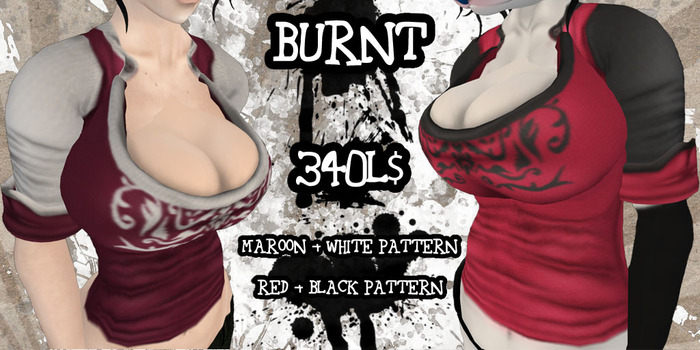 DERP. Clothes Cleavage Top - Burnt