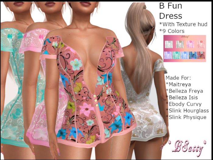 *BSASSY* B FUN DRESS WITH TEXTURE HUD