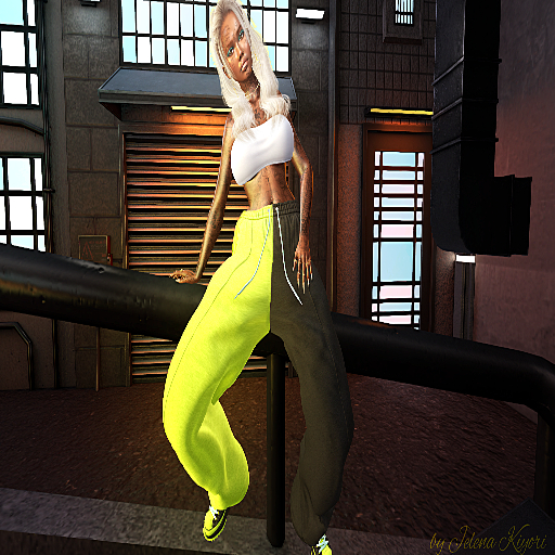Female static pose on the Pole