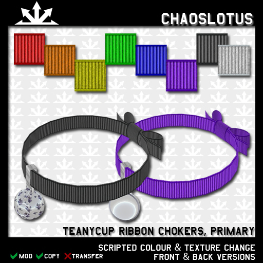 ~CL~ Teanycup Ribbon Choker, primaries