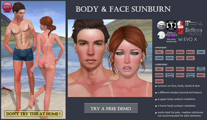 Izzie's - Body & Face Sunburn