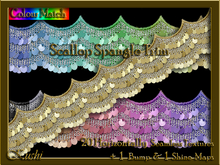 Scallop Spangle Trim Seamless Texture Set