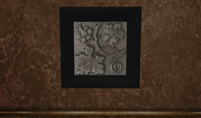 Black Karbon boxed-2 prim Pewter flower decor
