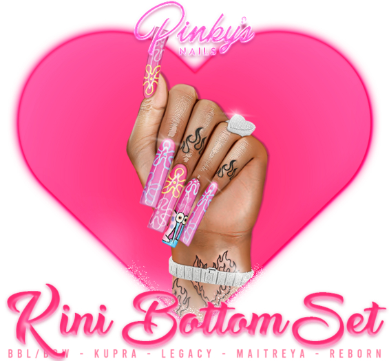 !! Pinky's Nails !! Kini Bottom Set ' Square