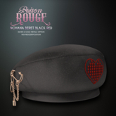 POISON ROUGE Nohana Beret - Black Red