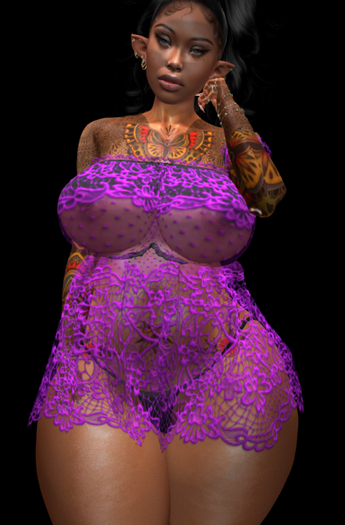 ANASTASIA LACE DRESS PURPLE