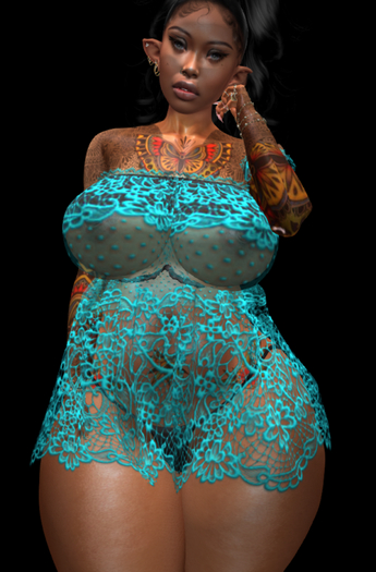 ANASTASIA LACE DRESS SKY
