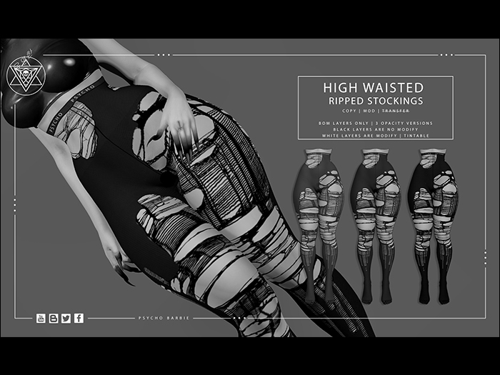 +PB+ High Waisted Ripped Stockings - BOM DEMO