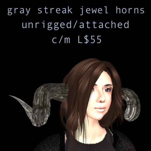 Gray Streak Jewel Horns