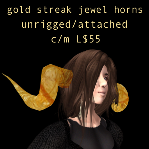 Gold Streak Jewel Horns