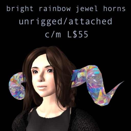 Bright Rainbow Jewel Horns