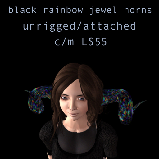Black Rainbow Jewel Horns