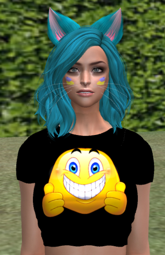 [MC] Croptop Maitreya Smiley - Black