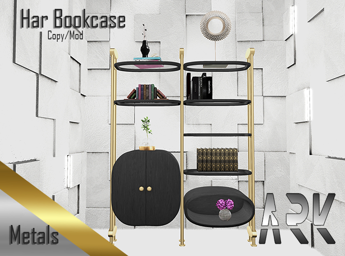 ARK -  Har Bookcase Blk Wood