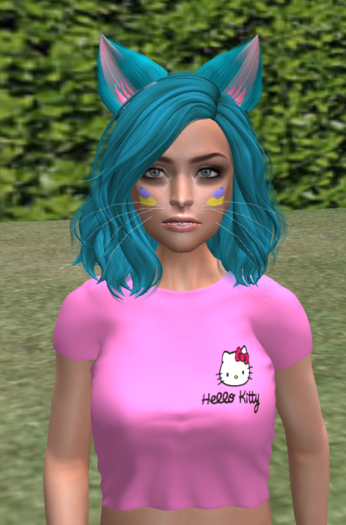 [MC] Croptop Maitreya Happy Kitty - Pink