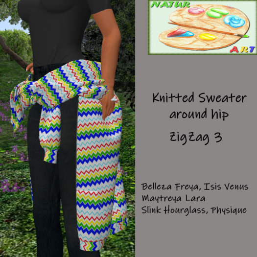 Gestrickter Pullover ZigZag 03