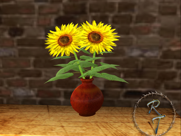 Vase w/sunflowers