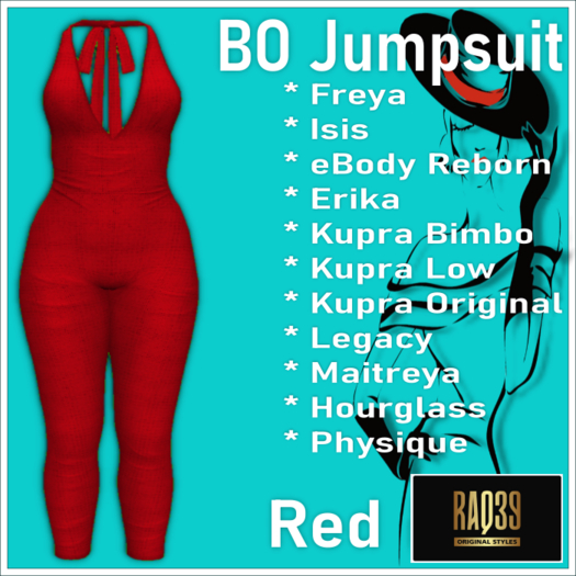 [R39] BO Jumpsuit-Red