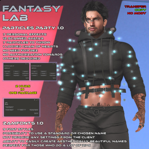 BOX PARTICLES PARTY AND ZAMFONTS PROMO