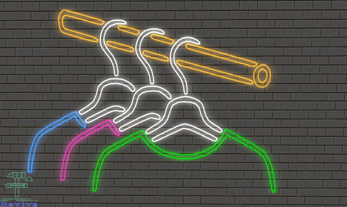 Revive - Clothes On Rail - Neon Sign 2022-1