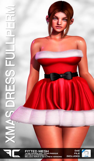 FLECHA Xmas Fitted Dress Fullperm