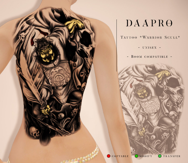 Daapro Tattoo_Warrior Scull