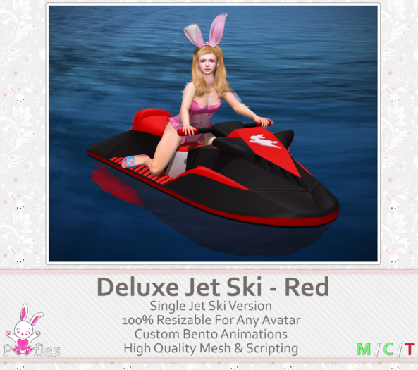 {Poofles} Deluxe Jet Ski - Red