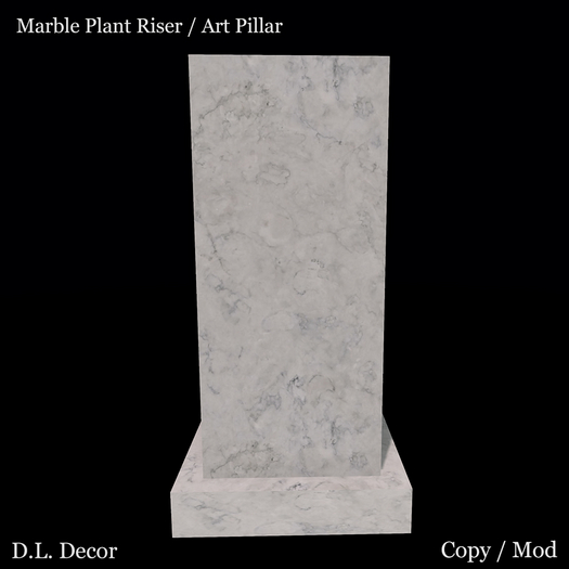 D.L. Decor Marble Plant Riser / Art Pillar